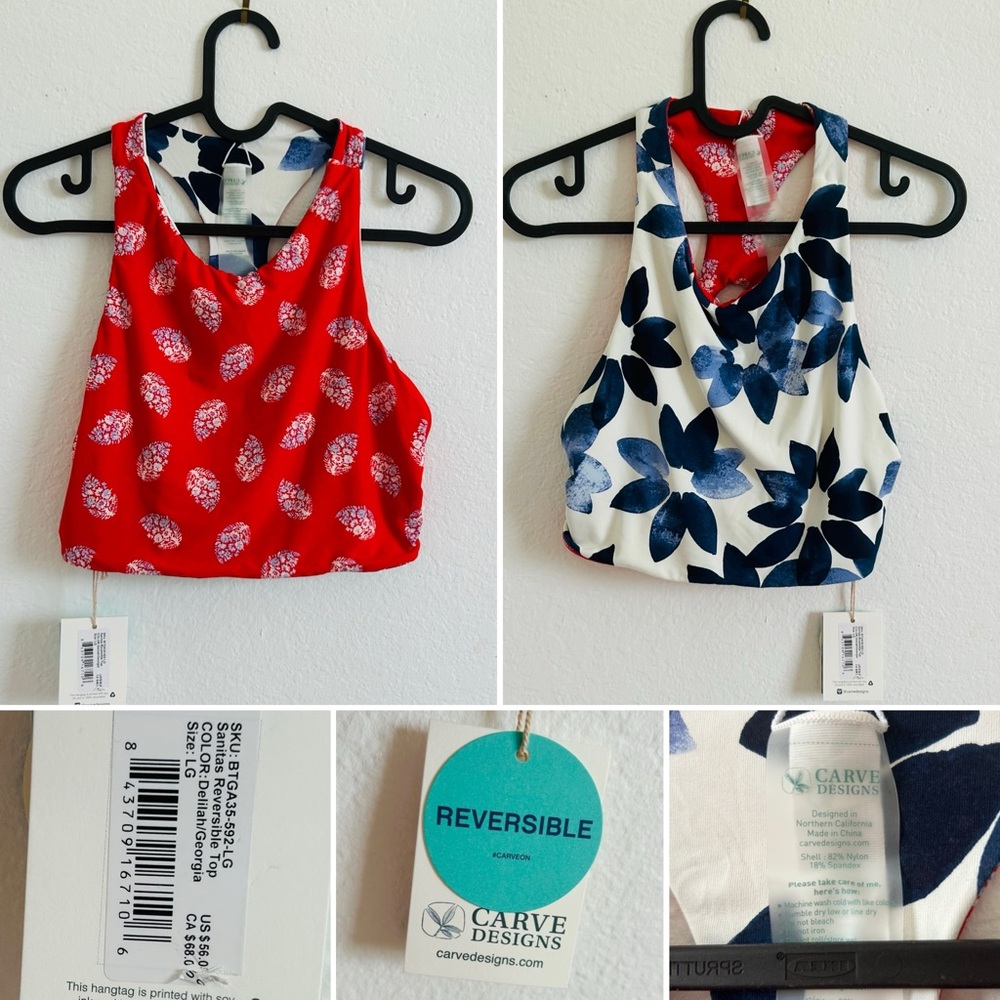 Carve Designs Large Reversible Sanitas Top in Delilah/Georgia